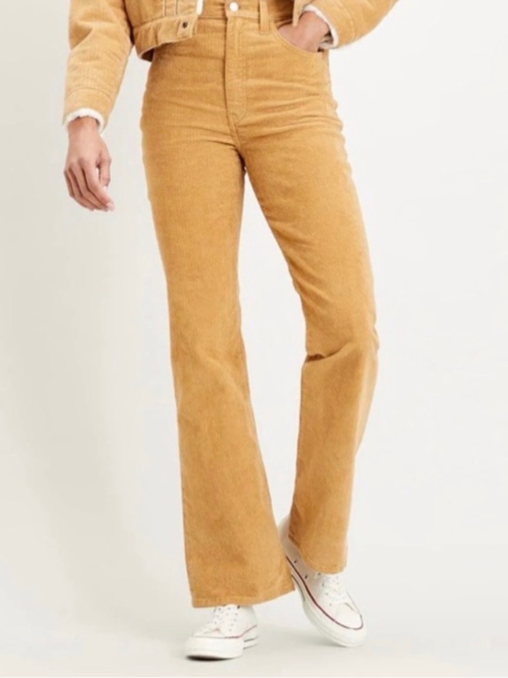 Levi’s Ribcage Boot Corduroy Pants – Camel Tan Size 25
